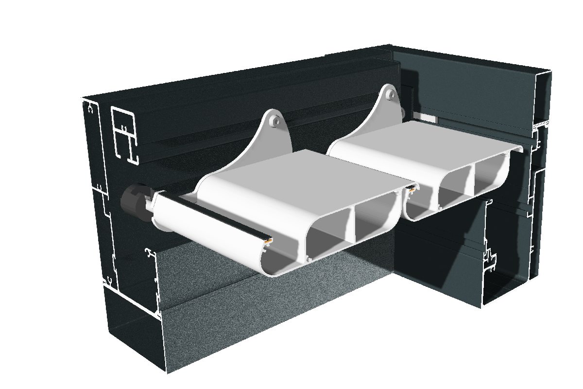 détail du mouvement des lames pergola bioclimatique