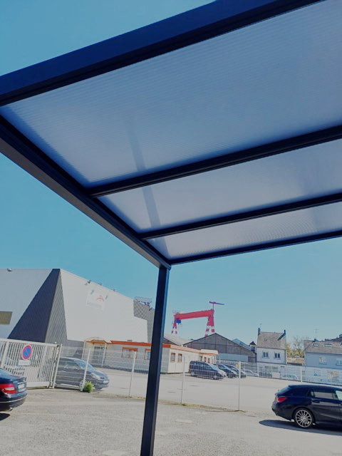 pergola polycarbonate adossée