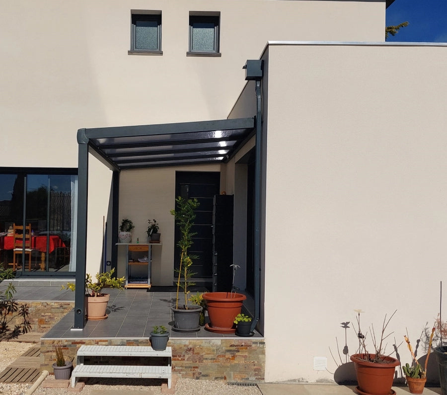 pergola toit fixe polycarbonate abri terrasse
