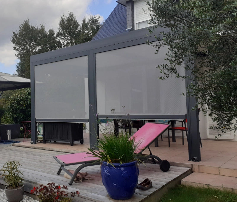 Store Pergola Coulissant Motorisé 105 DICKSON SUNWORKER OPEN