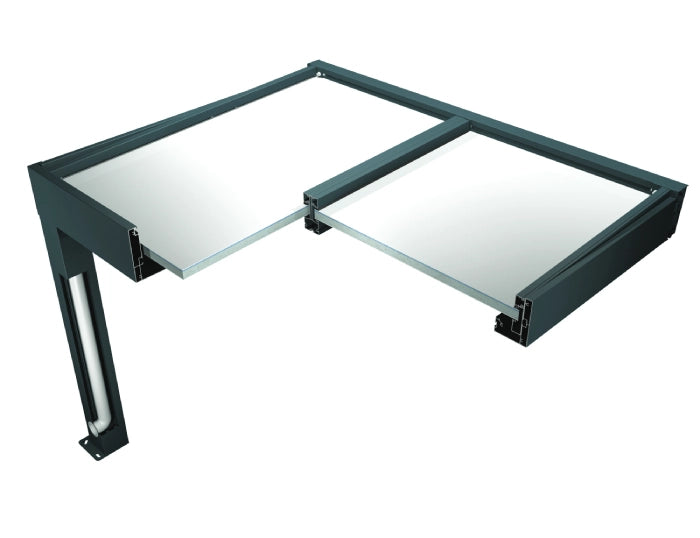 pergola thermotop toiture isolante avec évacuation d'eau dans poteau