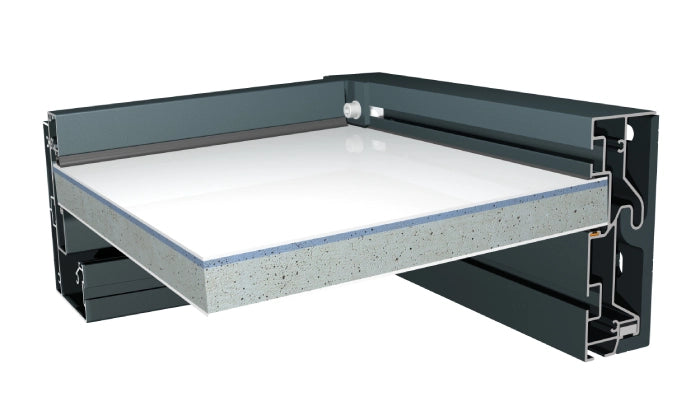 panneau de thermotop structure aluminium coloris gris RAL 7016