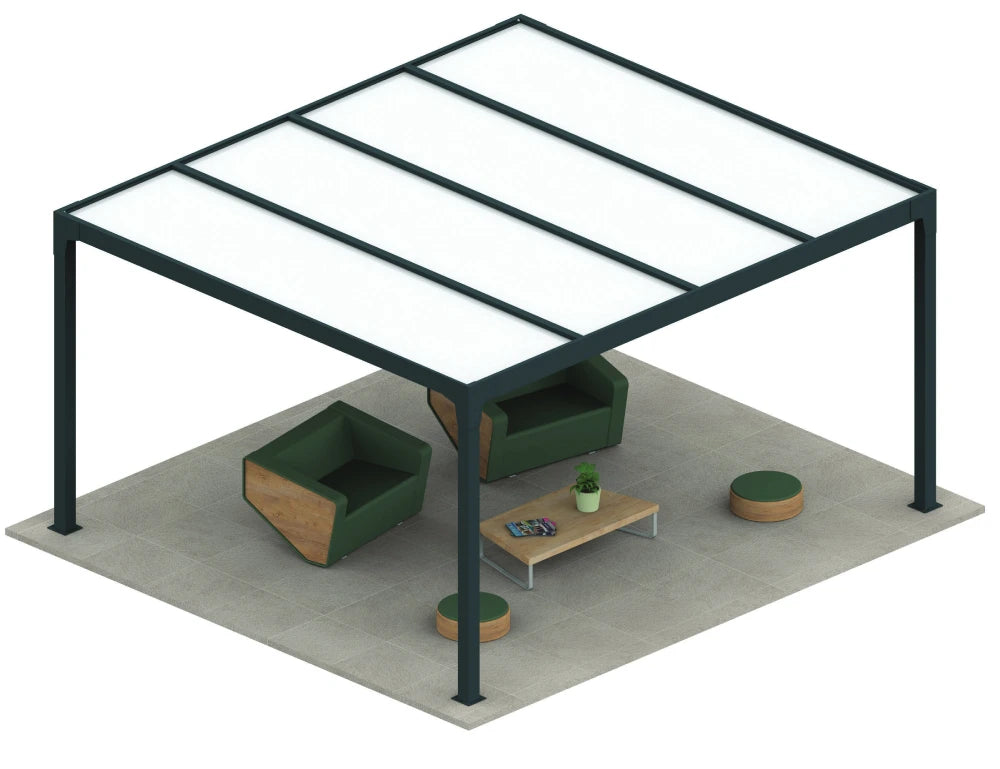 pergola autoportée aluminium toiture fixe thermotop bangor