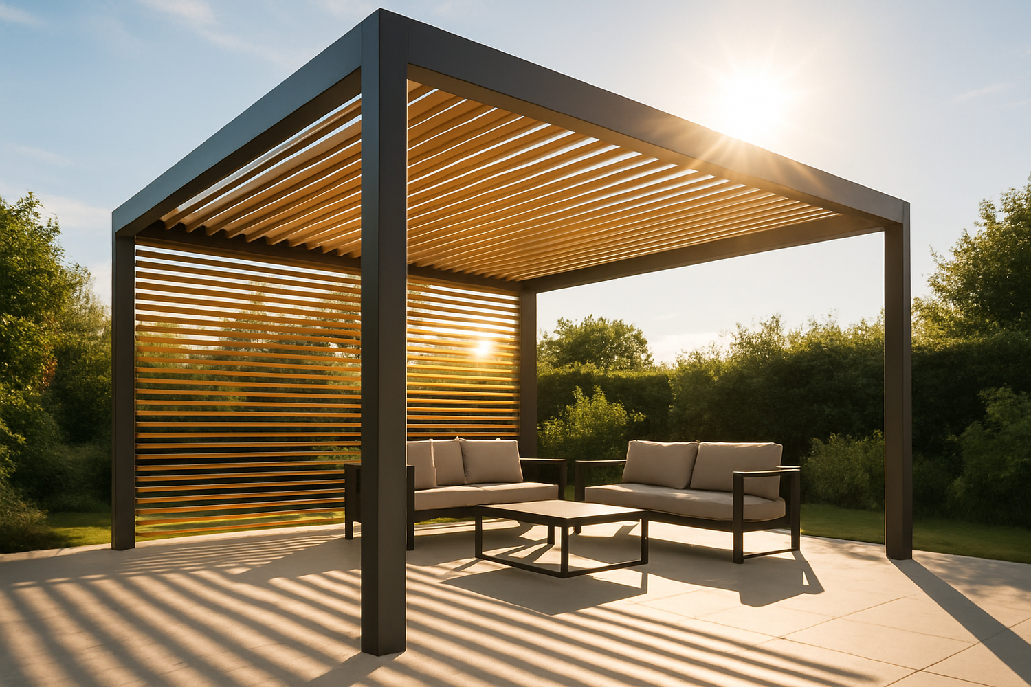 la meilleure protection solaire terrasse est la pergola bioclimatique prix usine