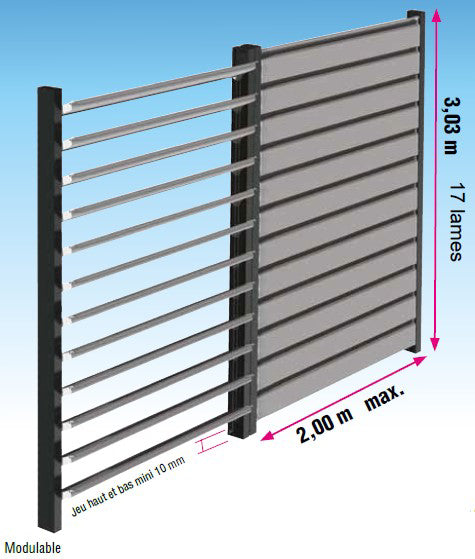 claustra aluminium lames orientables